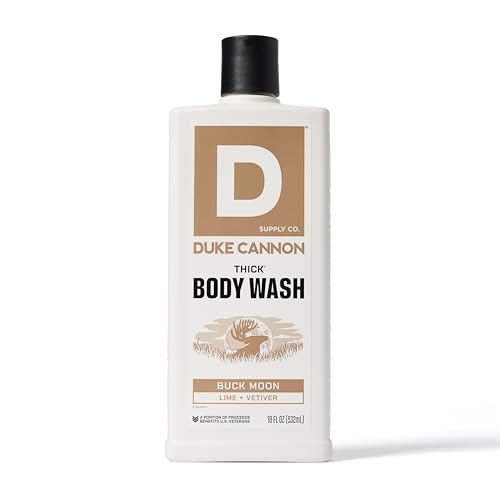 Duke Cannon Buck Moon Big Brick of Soap and Thick High Viscosity Body Wash Bundle, Vetiver & Oak Moss Scent, 10 oz Triple-Milled Bar Soap, and 18 oz 3X Thicker Body Wash (2-Pack)