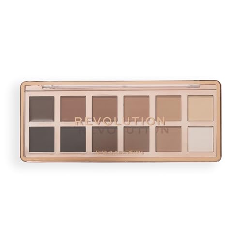 Revolution, The Master Icon Matte Nudes Palette, 12 Shades, High-Impact Pigment, Vegan & Cruelty-Free