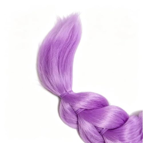Purple Braided Ponytail Hair Extension for Kids - 24 Inch