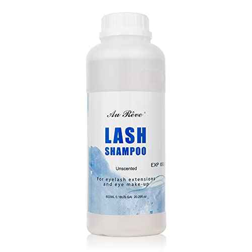 Eyelash Extension Cleanser Lash Shampoo Eyelash Extension Shampoo Lash Foam Cleanser Eyelid Cleanser for Makeup Remover Eyelash Care, Paraben & Sulfate Free for Salon and Home Use (Original 600ml)