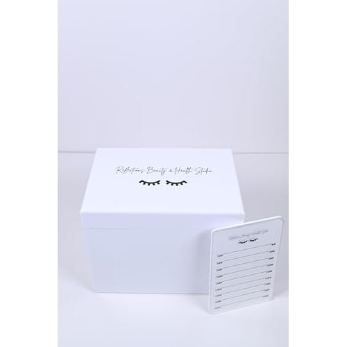 10 Layers Acrylic Eyelash Storage Box - Makeup Organizer False Eyelashes Glue Pallet Holder - Eyelash Extension Organizer Box - Grafting Eye Lashes Extension Close-Packed Display with 10 Pallets