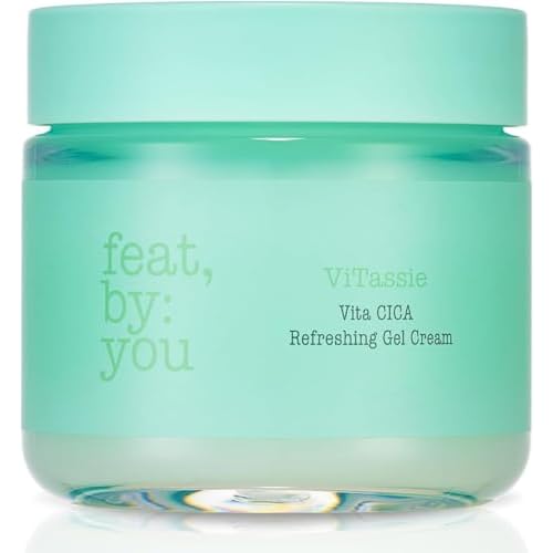 CICA Refreshing Gel Cream (2.7 FL OZ) Face Moisturizer for Dry Skin, Acne-Prone, Sensitive Skin with Vitamin C, Centella Asiatica, Niacinamide, Hydrating, Soothing, Korean Made