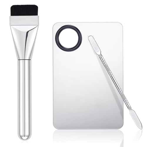 3-Piece Stainless Steel Makeup Mixing Palette Set