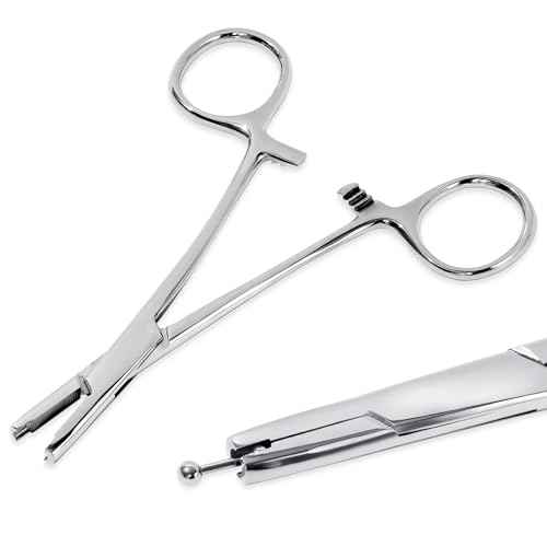 Piercing Ball Grabber Tool 3mm 4mm 5mm Piercing Ball Screw Removal Tool Reusable Bead Clamping Assistant Tool for Changing Jewelry