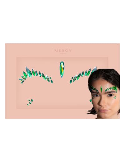 Poison Ivy Face Jewels Stick-On Festival Headpiece