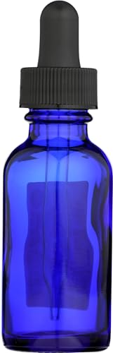 Blue Glass Dropper Bottle - 1 Fl Oz for Essential Oils & Liquids