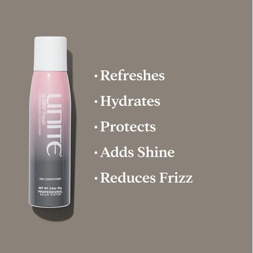 UNITE Hair ? U:DRY Fresh ? Waterless Dry Conditioner Spray to Restore Moisture, Soften & Smooth Between Washes ? UV & Thermal Protection ? 3.2 Oz