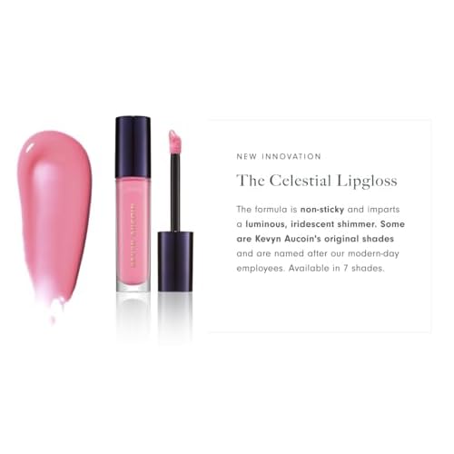 Kevyn Aucoin Celestial Lip Gloss, Erika (creamy semi-sheer pink): Light reflecting shine & sheer. Precision makeup artist applicator. Hydrating, non-stick formula. Multi-dimensional 3D plumping effect