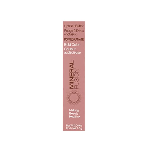 Mineral Fusion Lipstick Butter 0.06 Packaging May Vary, Pomegranate, 0.1411 Ounce