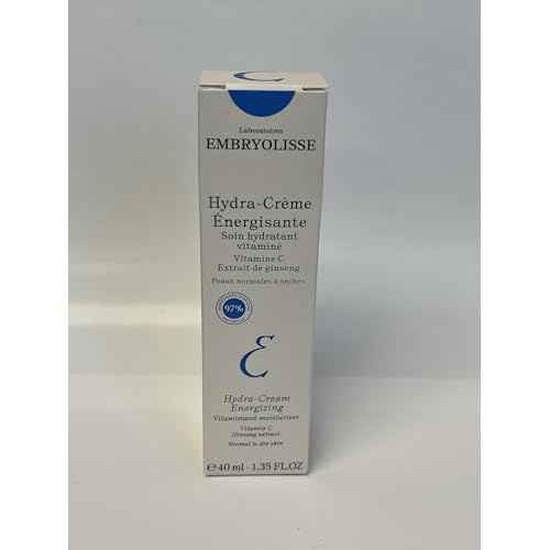 Embryolisse Vitamin C Energizing Face Moisturizer. Radiance-Boosting, Anti-Aging Daily Cream for Immediate and long-lasting hydration & Glow, 1.35 Fl Oz