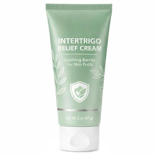 Intertrigo Relief Cream, Skin Fold Barrier Cream for Moisture & Friction Protection, Helps Soothe Irritated Skin, Reduce Moisture & Friction, 2 oz
