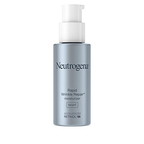 Neutrogena Rapid Wrinkle Repair Face & Neck Night Moisturizer Retinol Cream, 1 fl. oz & Rapid Wrinkle Repair Under-Eye Cream with Retinol, 0.5 fl. oz