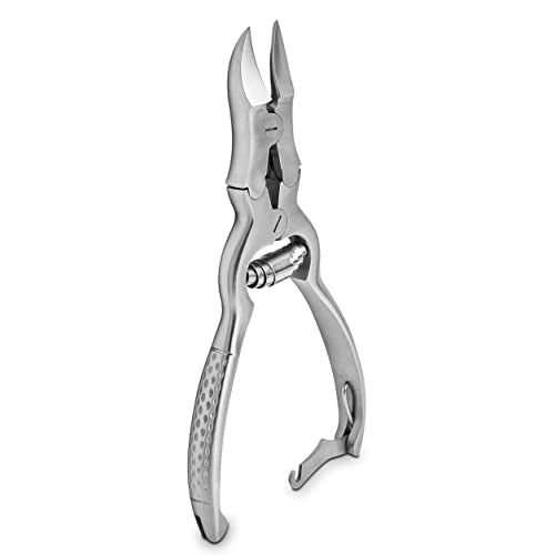High Carbon Steel Professional Nail Clippers for Seniors & Podiatrist Toenail Clippers | Hammer Forged to Trim Thick or Hard Toenails | Heavy Duty Toenail Clippers for Thick Toenails (Silver)