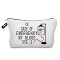 Small Makeup Bag Organizer with Metal Zipper - Travel Cosmetic Pouch