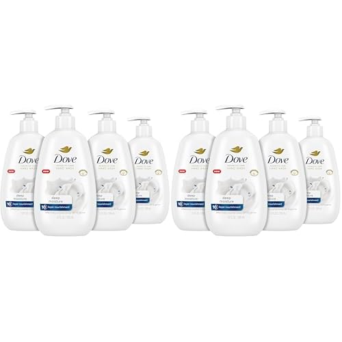 Dove Advanced Care Hand Wash Deep Moisture for Soft,Smooth Skin,More Moisturizers than the Leading Ordinary Hand Soap,12 oz,(Pack of 8)