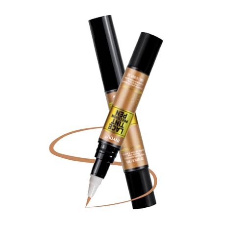 Lace Tint Precision Pen Wig Lace Tint with Brush Applicatior, Easy to use, Long Lasting Formula, Blends Natural, Seamless Finish Waterproof Effect (2 pcs, Medium Brown)