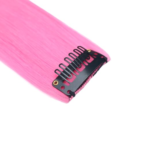 10Pcs Glow in the Dark Clip-In Hair Extensions 20" Colorful
