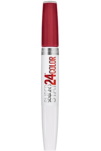 Maybelline Super Stay 24, 2-Step Liquid Lipstick Makeup, Long Lasting Highly Pigmented Color with Moisturizing Balm, Keep Up The Flame, Red, 1 Count