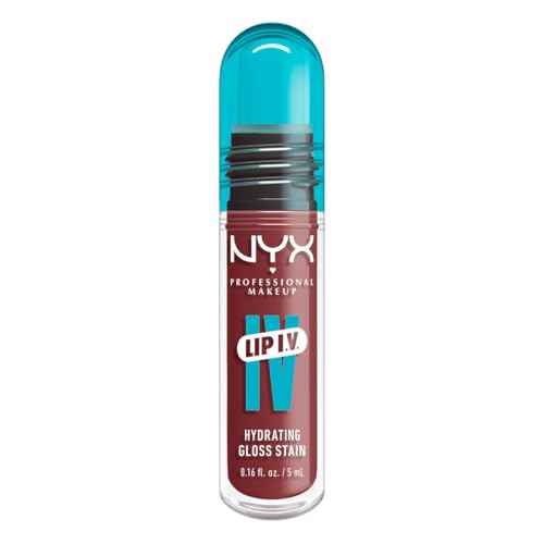 NYX Professional Makeup Lip IV Hydrating Glossy Lip Stain with 12HR Hydration - Hydra Honey (Brown)