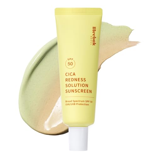 Meebak Tinted Sunscreen SPF 50 | Green CC Cream & Redness Corrector