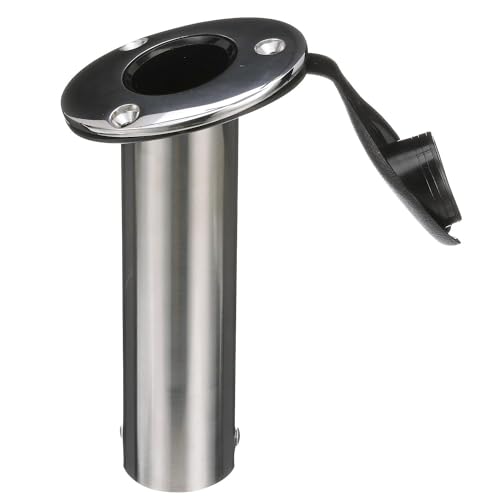 Attwood 66362-7 Stainless Steel Flush Mount Rod Holder, 2-Inch Diameter, 7 ¨ö Inches Long, 30-Degree Top Flange, Open Base End