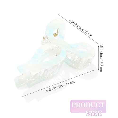 4 PCS Acrylic Bow Hair Clips for Women Bow Cute Claw Clip 4.3" Large Hair Claw Clips for Thick or Long Hair Bows Jaw Clip