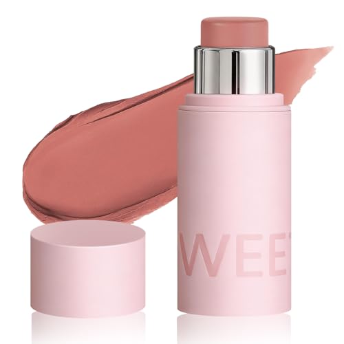 Pink Cream Blush Stick - Mousse Formula, Buildable Matte