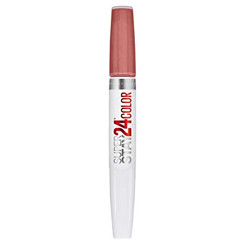 Maybelline SuperStay 24 2-Step Liquid Lipstick Makeup, Committed Coral, 1 kit