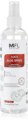 Made For Locs Aloe Vera Refresher Spray - Hydrating Moisturizer for Dreadlocks & Natural Hair, 8 oz