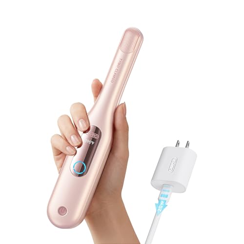TYMO Pink Cordless Mini Flat Iron for Short Hair, 0.65" Curling & Straightening