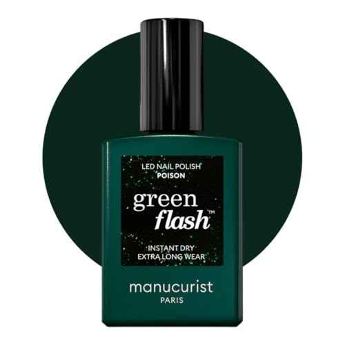 Manucurist ? Green Flash LED Gel Nail Polish ? Vegan ? 12-Free, Plant-Based (58%) Gel Polish ? Made in France ? 0.5 fl oz (POISON)