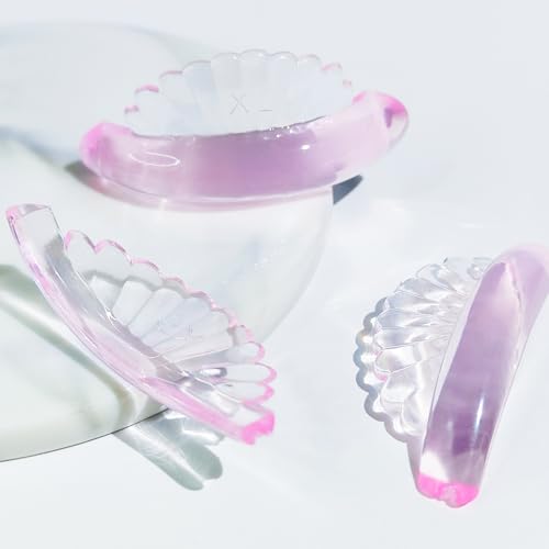 PERMANIA Lash Lift Rods, Self-Adhesive Super Soft 10 Pcs Shell Pink Lash Lift Pads Extreme Eyelash Curler Glueless