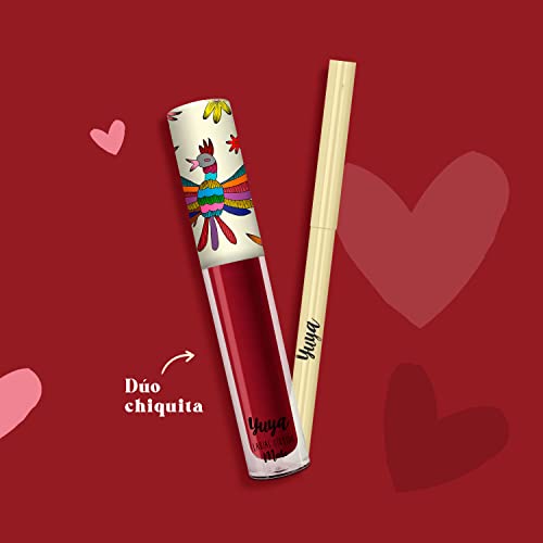 Yuya - Cosmetics Republics "Chiquita" Liquid Matte Lipstick | Exclusive Distinctive Design on Cap, Sleek Matte Finish, Intense Wine Color, Long-Lasting Formula, and Easy to Apply