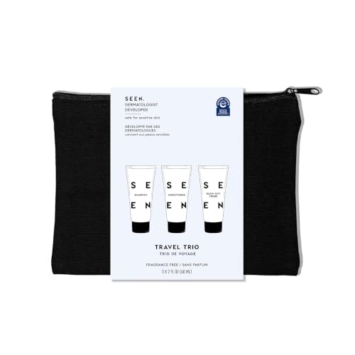 SEEN Travel Trio Shampoo, Conditioner & Blow-Out Cream Set