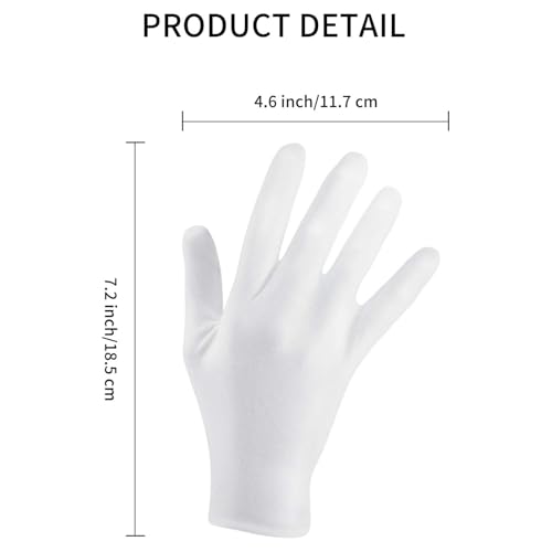 Frienda 300 Pcs White Cotton Gloves Bulk – Soft Breathable Reusable Large