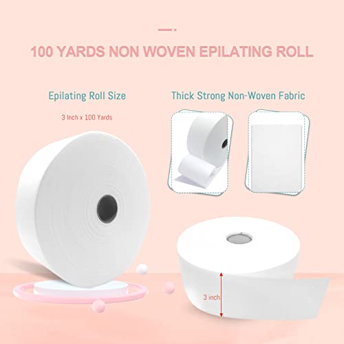Wax Strips Epilating Roll Non Woven Disposable for Body & Face 100 Yard Hair Removal Waxing Strips