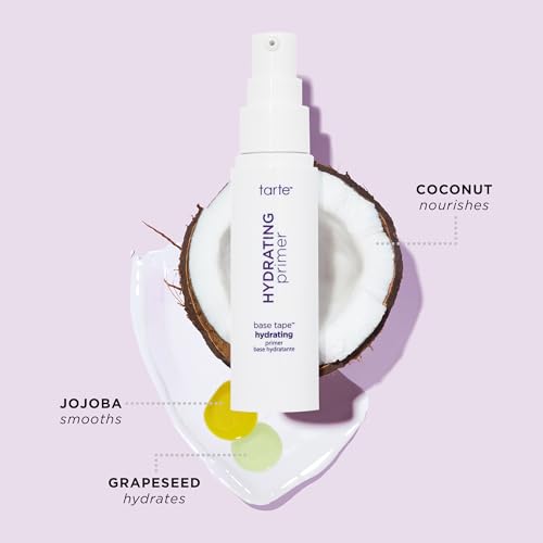tarte base tape hydrating primer ? Lightweight Primer with Serum Texture & Coconut Scent, Infused with Vitamin E & Olive Oil to Moisturize & Smooth Skin, Vegan & Cruelty-Free, full size