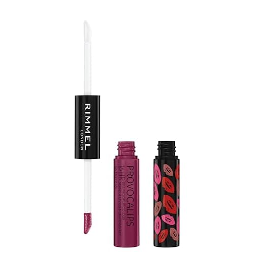 Rimmel London Provocalips 16hr Kiss-Proof Lip Color Bundle - 230 Kiss Fatal & 005 Just Teasing, 14 fl.oz. Each