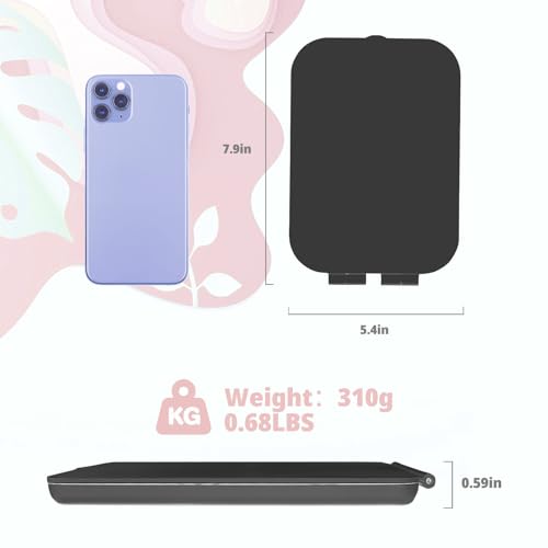 Portable Lighted Makeup Mirror with USB Recharge, 3-Color LED