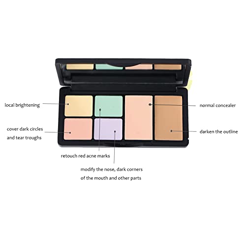 6-In-1 Concealer Contour Palette with Brush Set