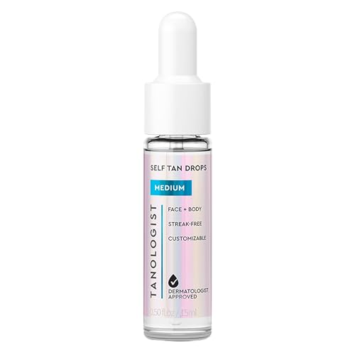 Tanologist Self-Tan Drops Medium - Customizable Self Tanner for Face & Body
