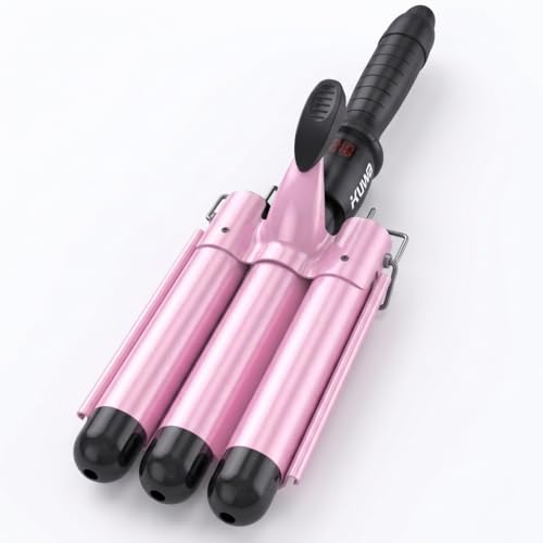 kuwa 15 Heat Setting 3 Barrel Curling Iron - 1 Inch Wave Crimper