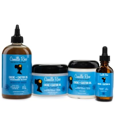 Camille Rose Black Castor Oil + Chebe Curl Cream 2-Pack, 8 Oz