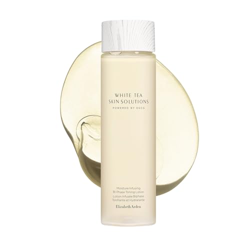 Elizabeth Arden White Tea Skin Solutions Moisture Infusing Bi-Phase Toning Lotion, Hydrating Face Toner, Alcohol-Free & Vegan, 6.76 fl oz (Pack of 1)