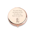 WUSUANED Movie Inspired Moana Princess Makeup Mirror It¡¯s Not What We Have in Life It¡¯s Who We Have in Our Life Jewelry Cartoon Lover Gift Moana Gift (Moana Princess Mirror)