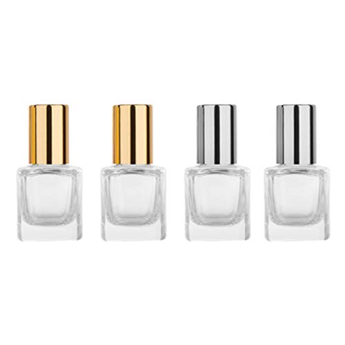 5ml Glass Essential Oil Roller Bottles, 10pcs Gold