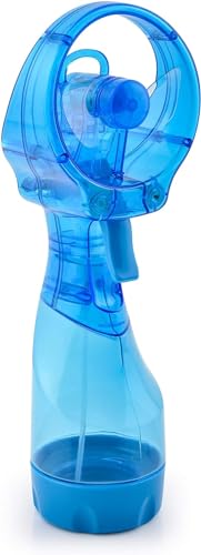 O2COOL Deluxe Handheld Battery Powered Water Misting Fan (Light Blue)