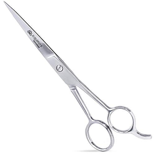 Equinox 6.5" Professional Hair Cutting Scissors for Men & Women - Ice Tempered, Silver