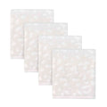 Nicole Miller - Washcloths, Soft & Absorbent Cotton Towels, Dorm Room Essentials, Set of 4 (Celina Collection, Cream)