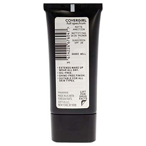 COVERGIRL Matte Ambition Skin Primer SPF 30, 1.01 oz